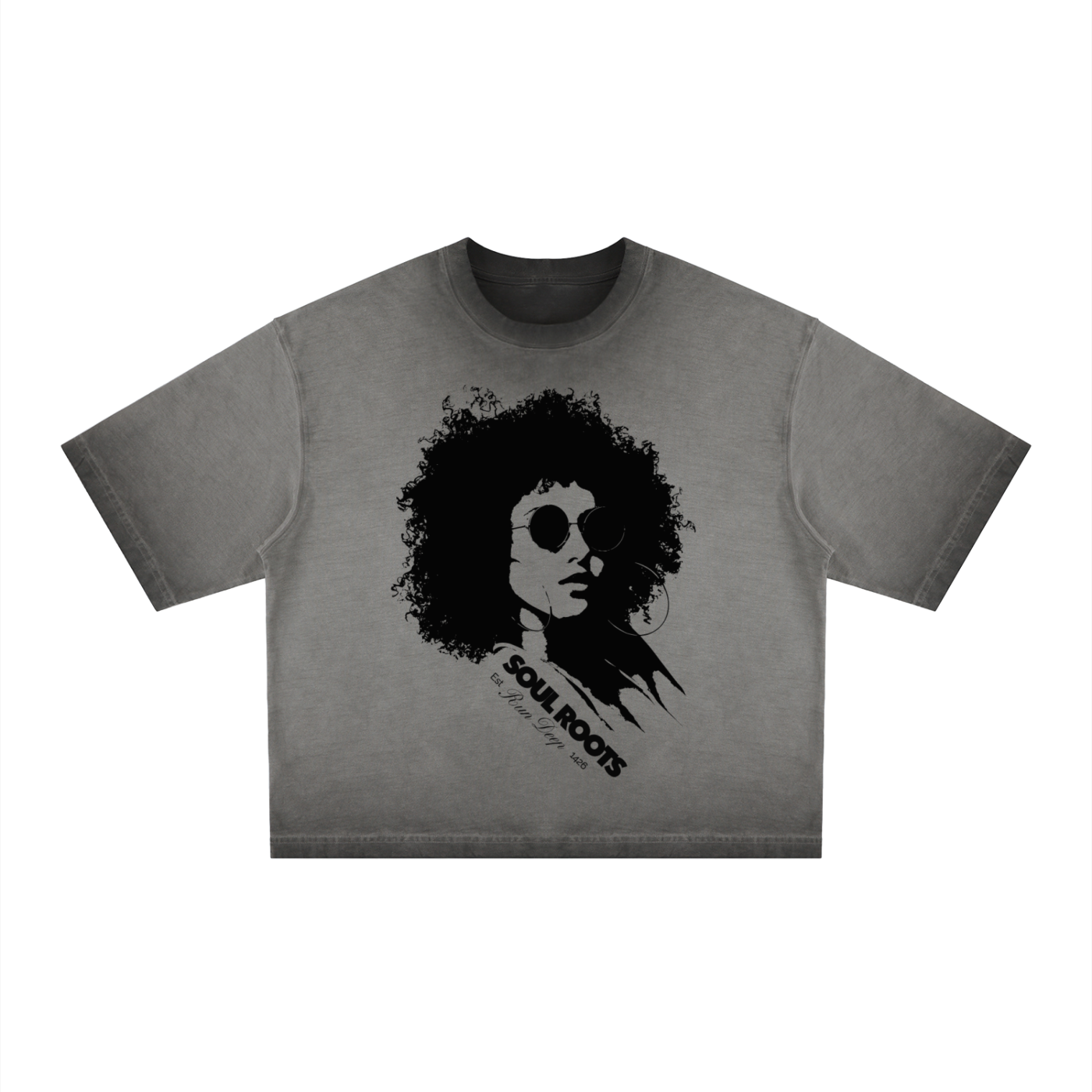 Soul Roots Blue  Dyed Boxy T-Shirt