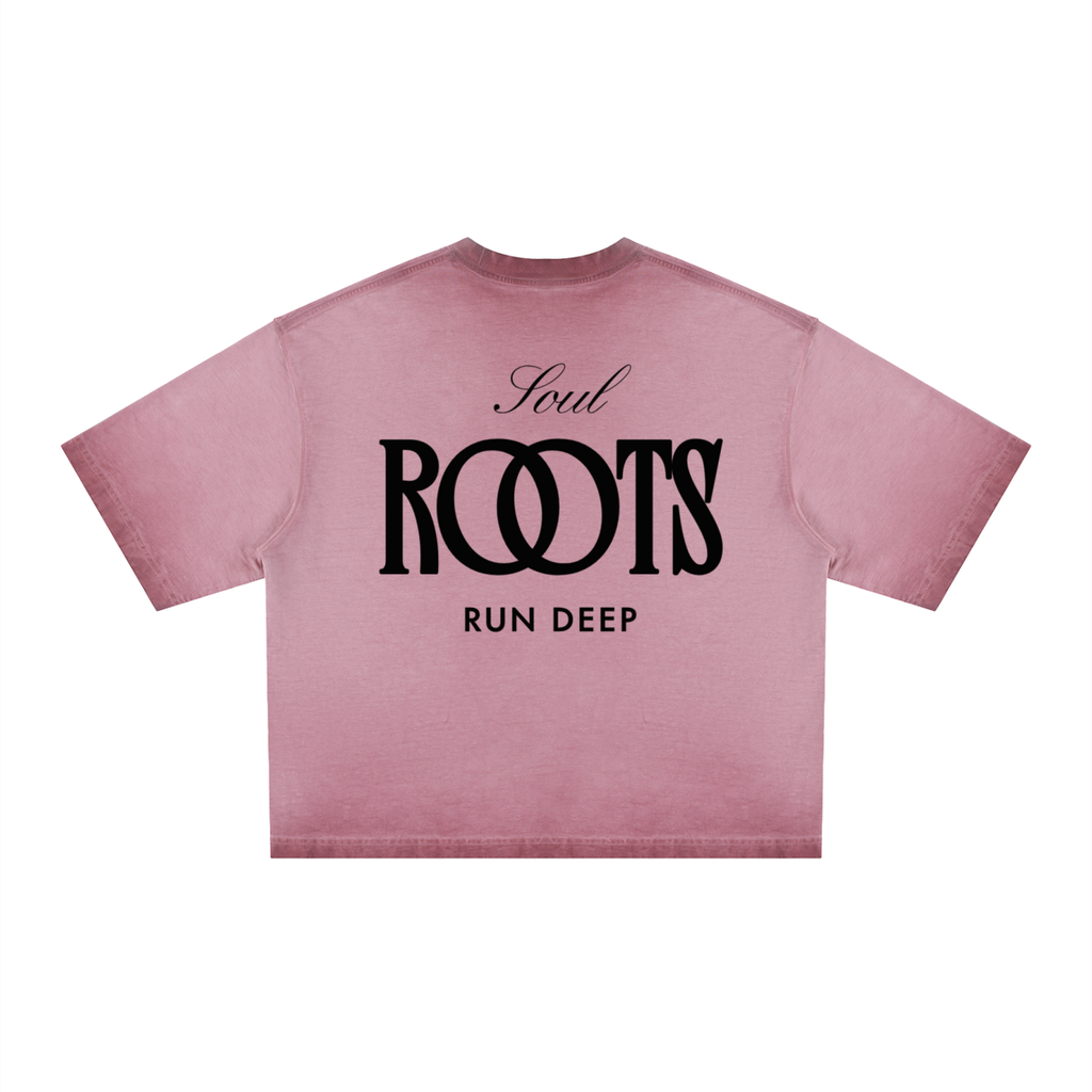 Soul Roots Blue  Dyed Boxy T-Shirt
