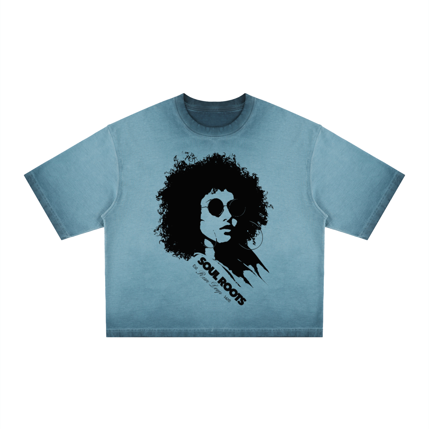 Soul Roots Blue Dyed Boxy T-Shirt