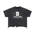 FBA Vintage Vibe Wash Boxy Distressed Hem T-Shirt