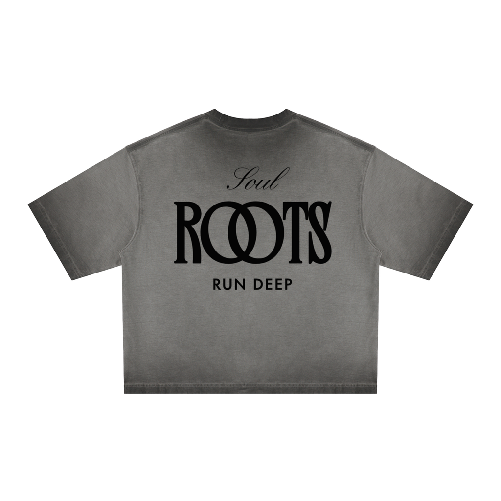 Soul Roots Blue  Dyed Boxy T-Shirt