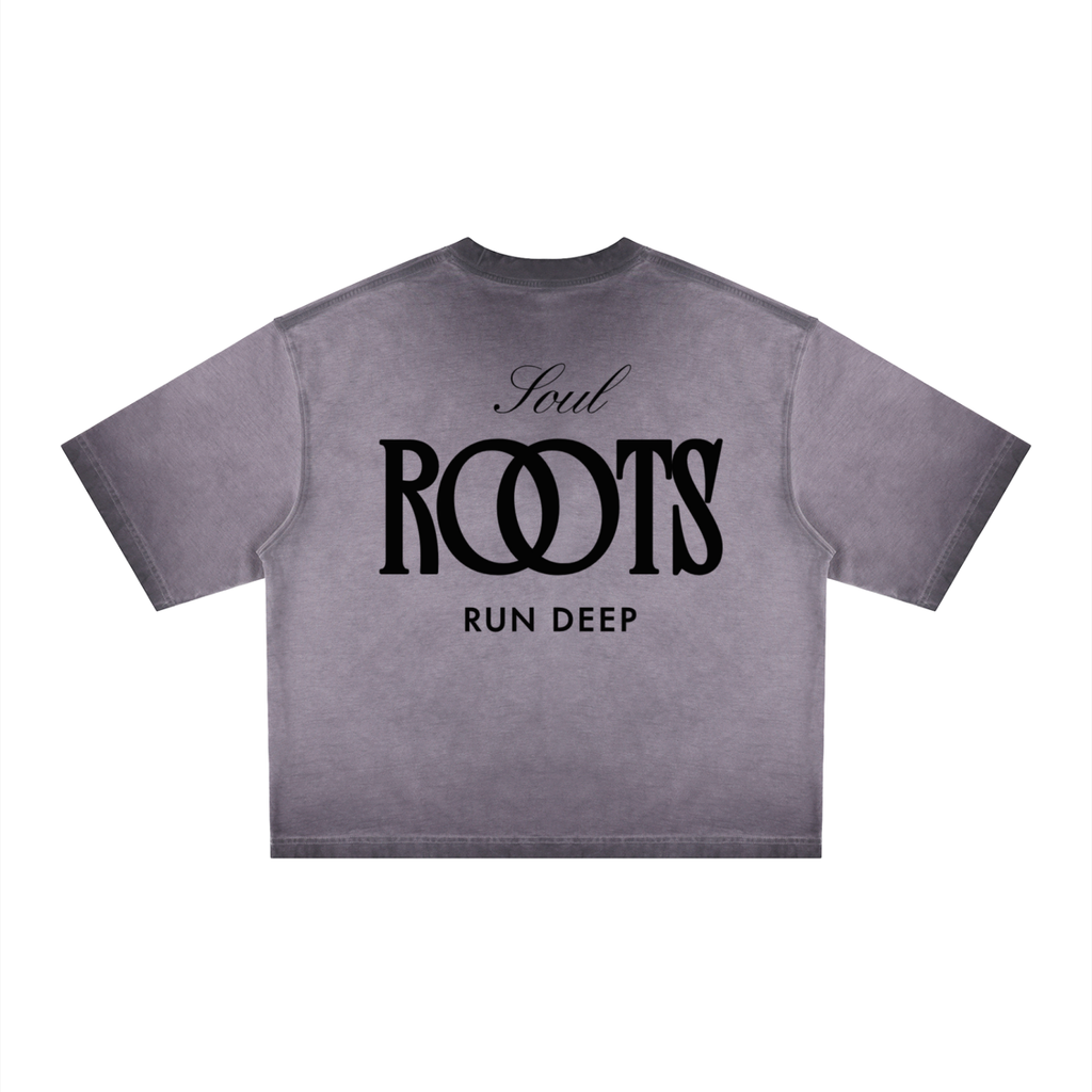 Soul Roots Blue  Dyed Boxy T-Shirt