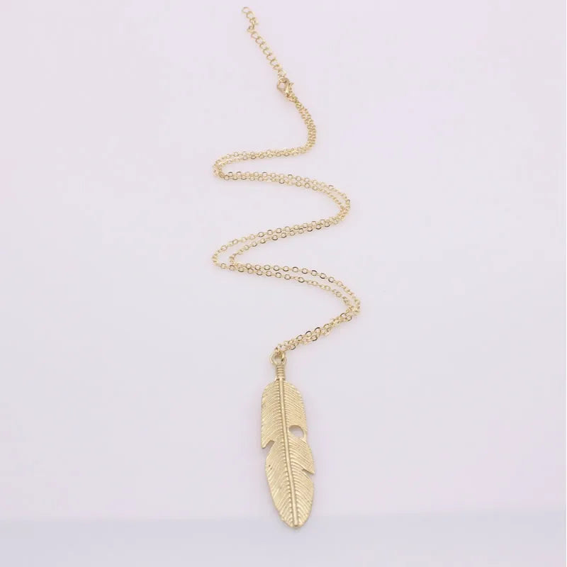 FBA Feather Leaf Choker Necklace | Women's Statement Jewelry