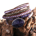 FBA Boho Mixed Natural Stone 5-Strand Wrap Bracelet | Women's Jewelry Gift