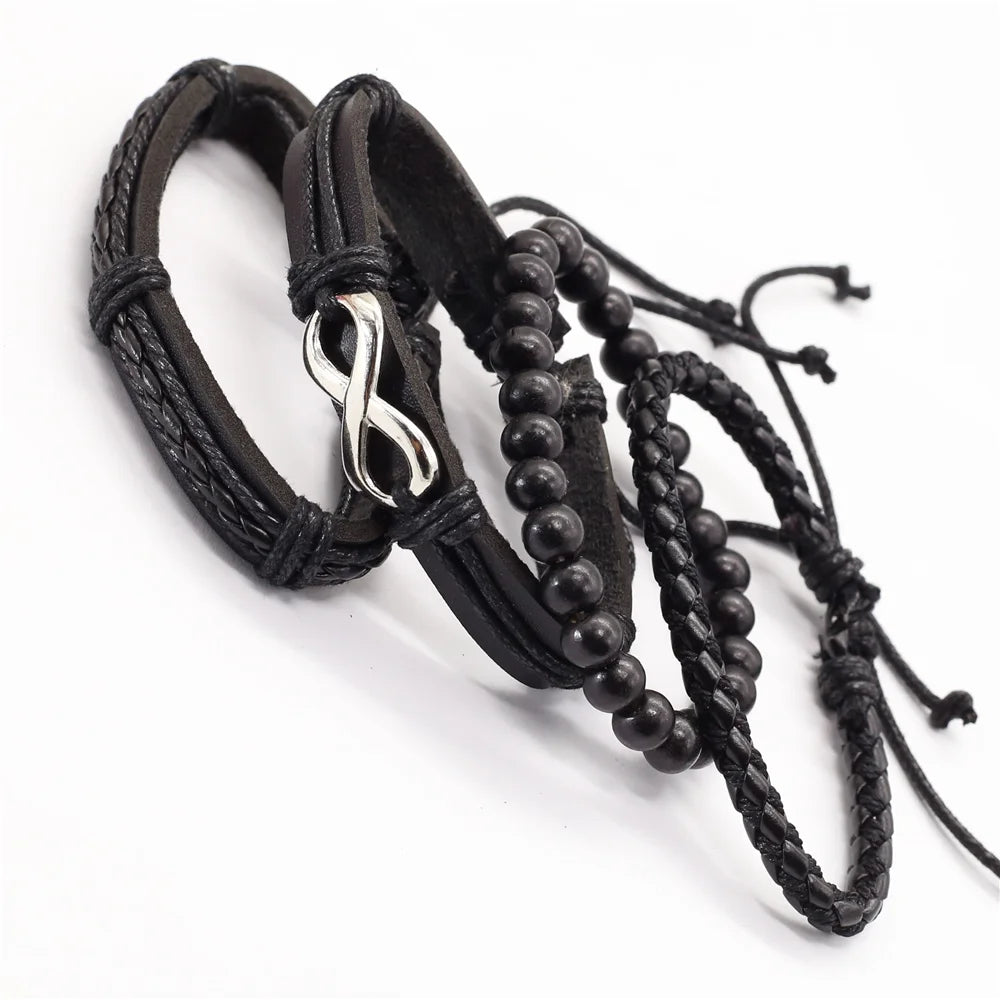 FBA Vintage Beads Leather Bracelet | Men's & Women's Fashion Jewelry