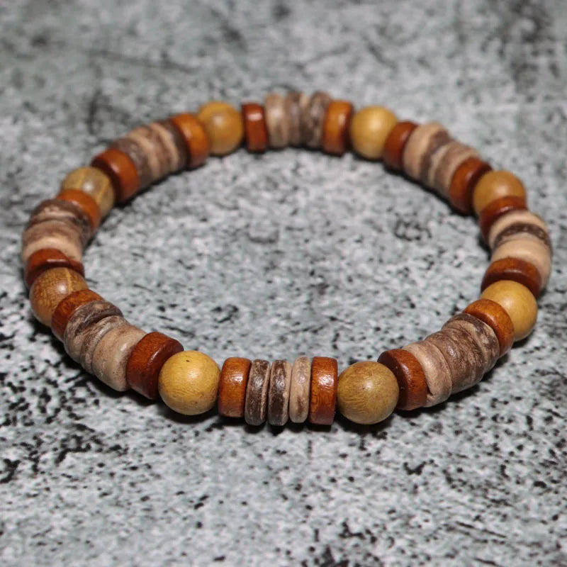 FBA Natural Coconut Bead Boho Bracelet | Howlite Stone Jewelry