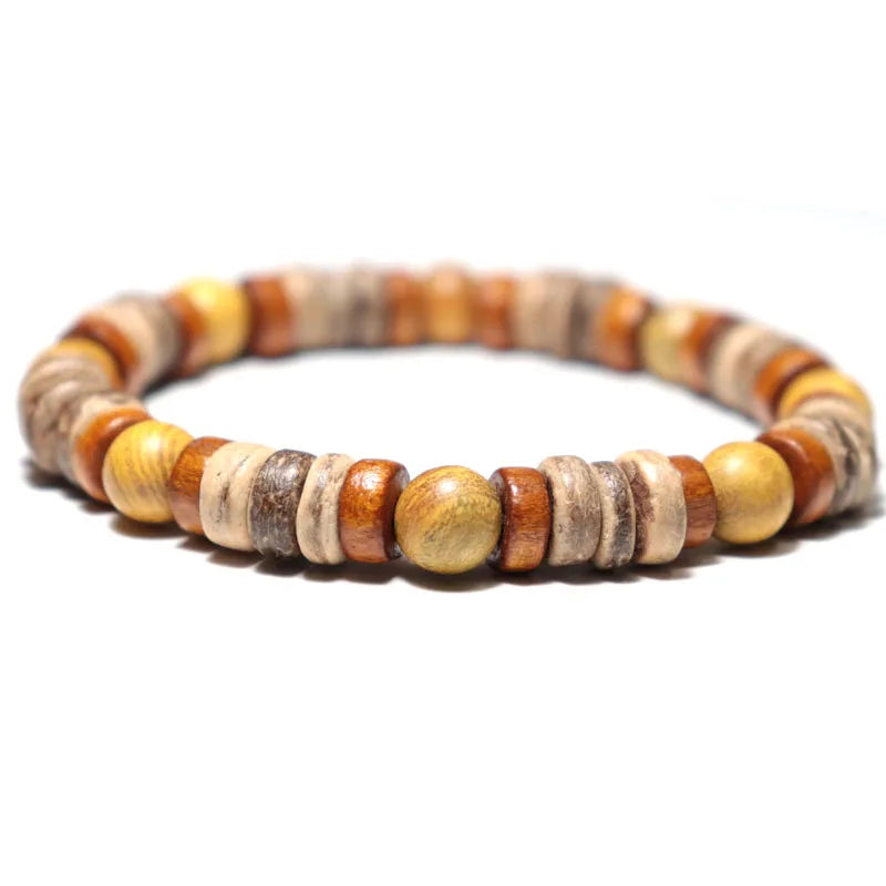 FBA Natural Coconut Bead Boho Bracelet | Howlite Stone Jewelry