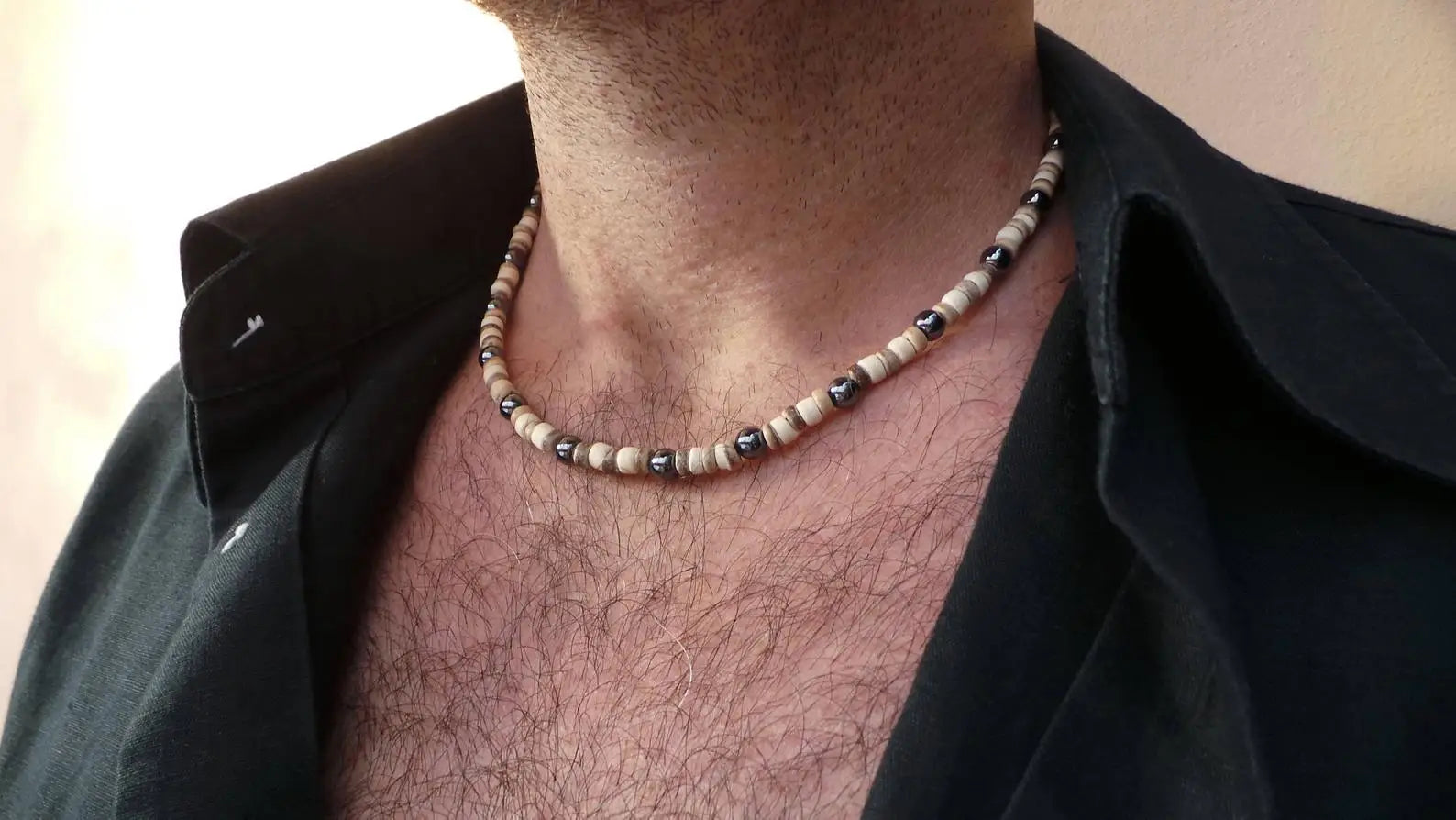 FBA Men's African Surfer Beaded Necklace | Boho Jewelry