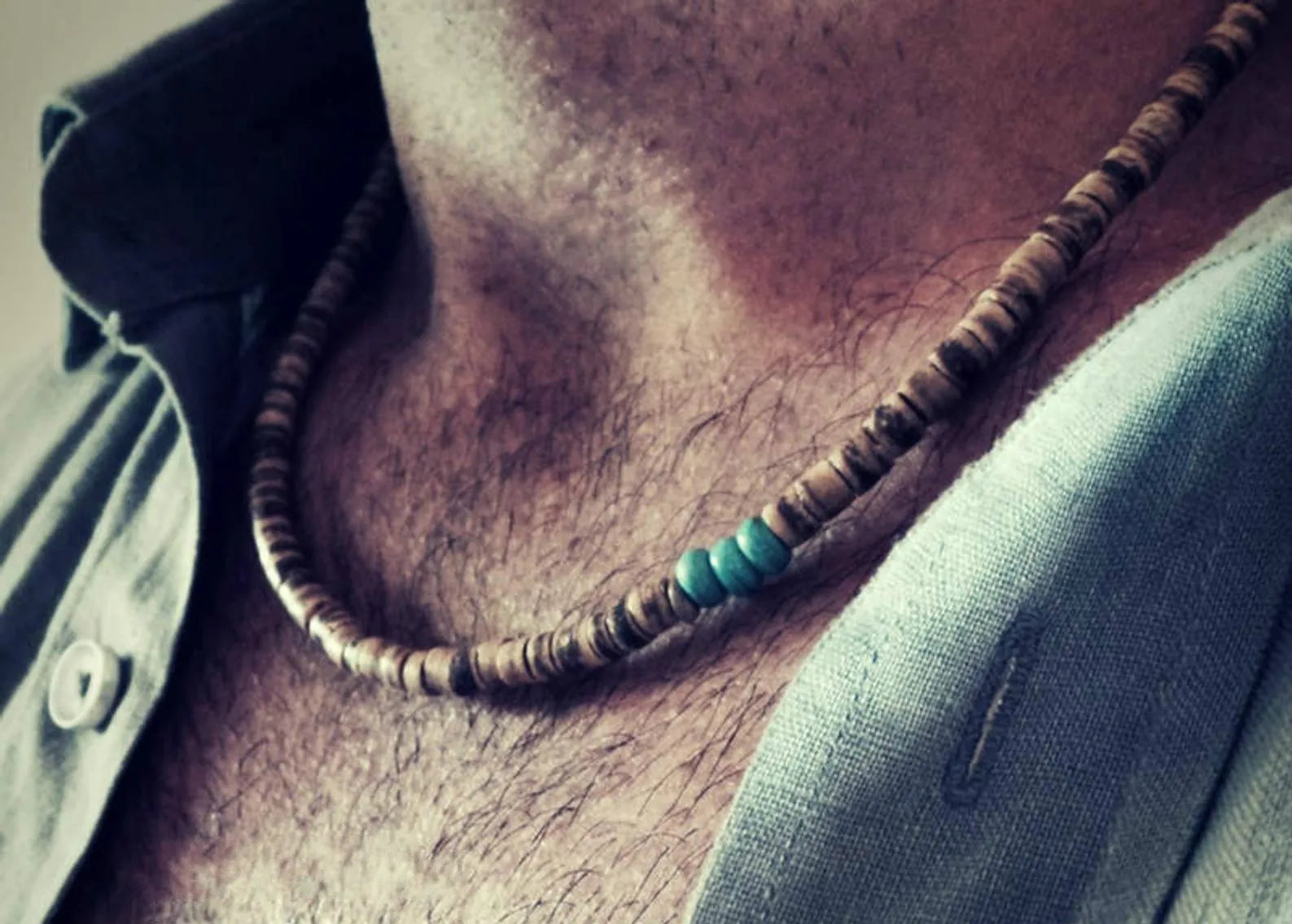 FBA Men's African Surfer Beaded Necklace | Boho Jewelry