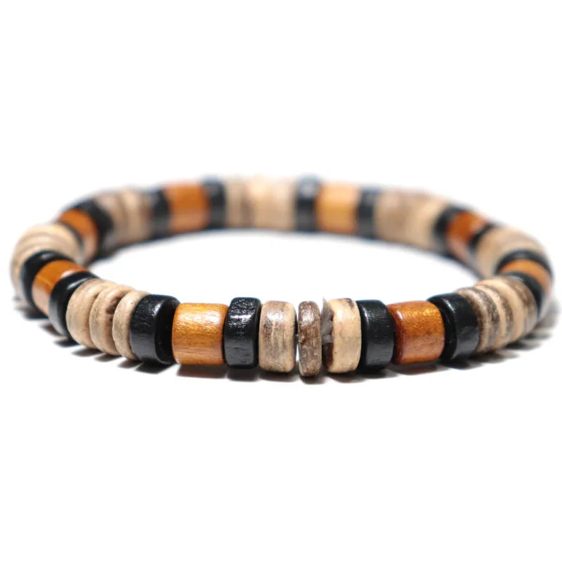 FBA Natural Coconut Bead Boho Bracelet | Howlite Stone Jewelry