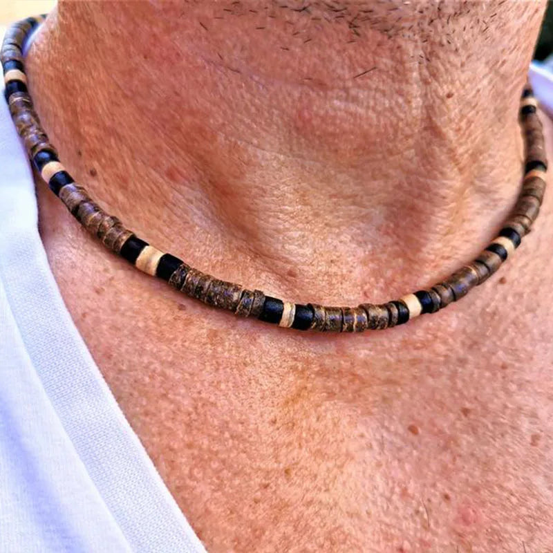 FBA Men's African Surfer Beaded Necklace | Boho Jewelry