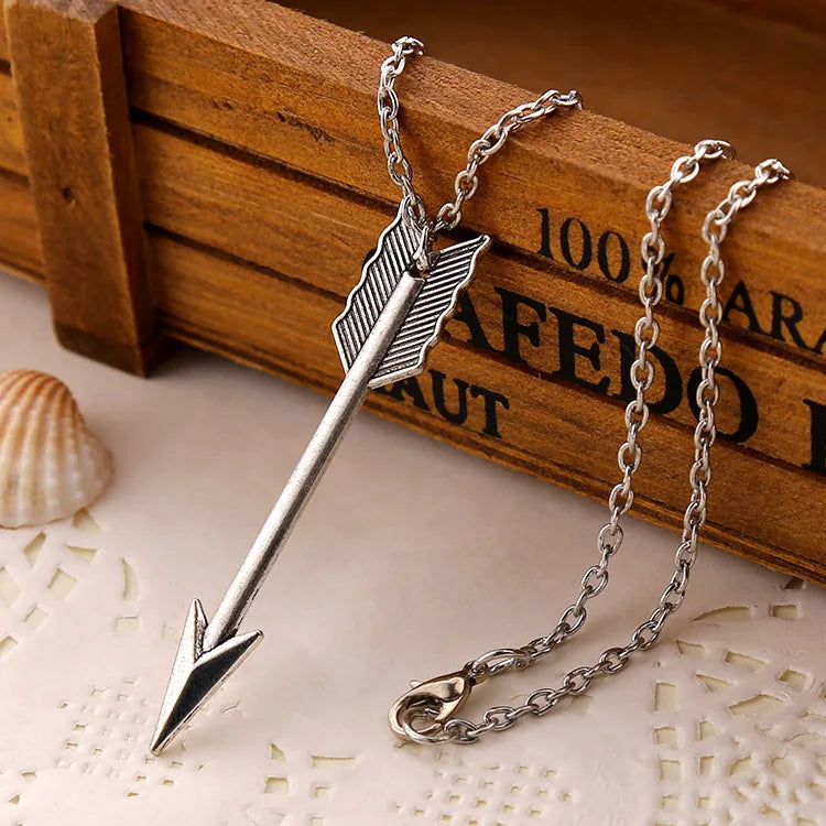 FBA Black Arrow Archer Pendant Necklace | Bohemian Statement Jewelry