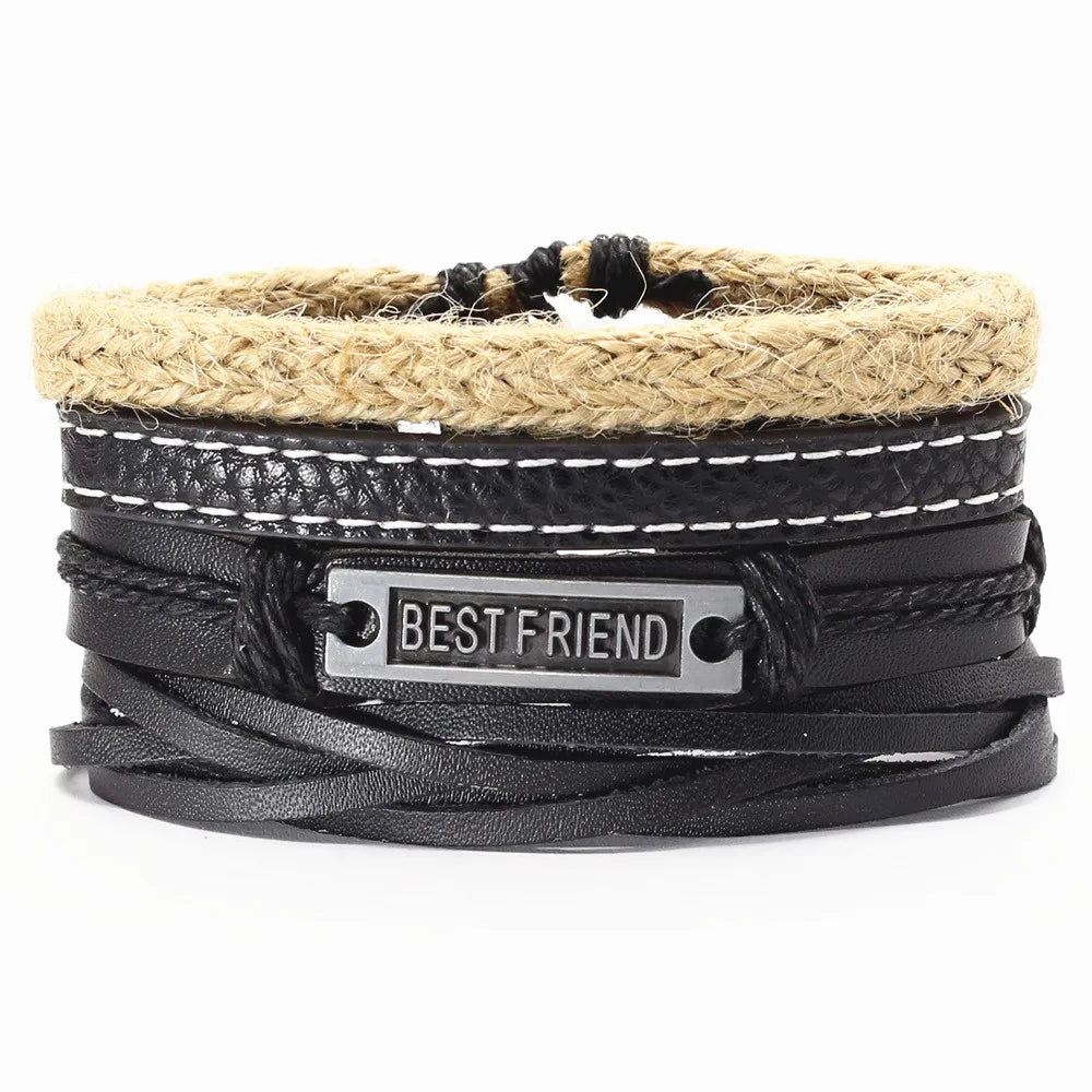 FBA Vintage Beads Leather Bracelet | Men's & Women's Fashion Jewelry