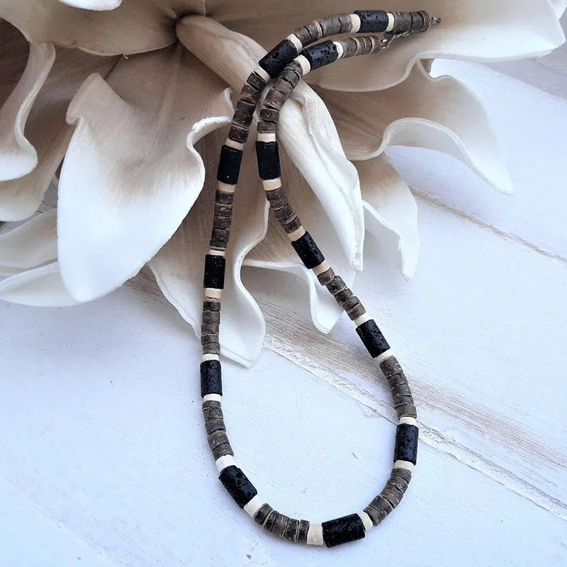 FBA Men's African Surfer Beaded Necklace | Boho Jewelry