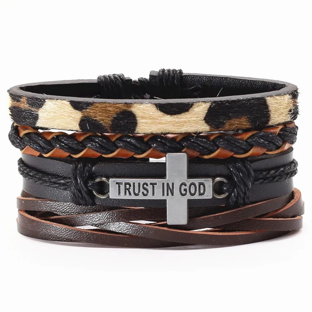 FBA Vintage Beads Leather Bracelet | Men's & Women's Fashion Jewelry