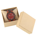 FBA Men's Natural Wood Quartz Watch | Calendar Display Wooden Wristwatch