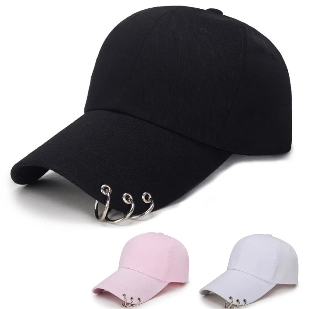 Hip Hop Snapback Cap with Ring Detail | FBA Vibes