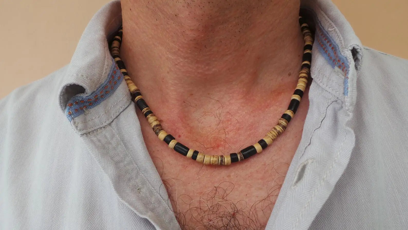 FBA Men's African Surfer Beaded Necklace | Boho Jewelry