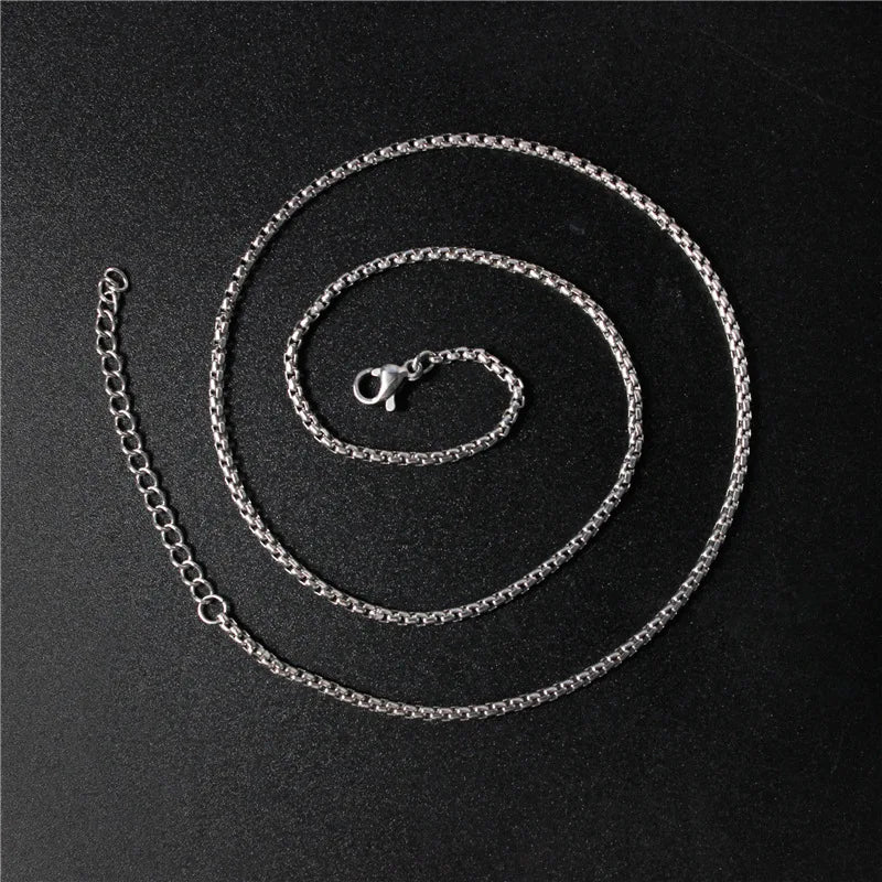 FBA Stainless Steel Feather Hip Hop Pendant Necklace | Men's Chain Jewelry