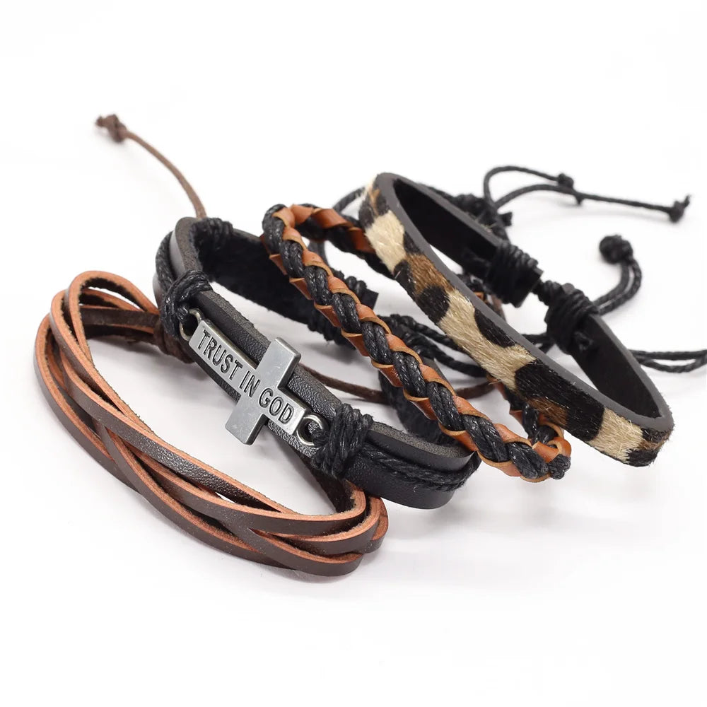 FBA Vintage Beads Leather Bracelet | Men's & Women's Fashion Jewelry