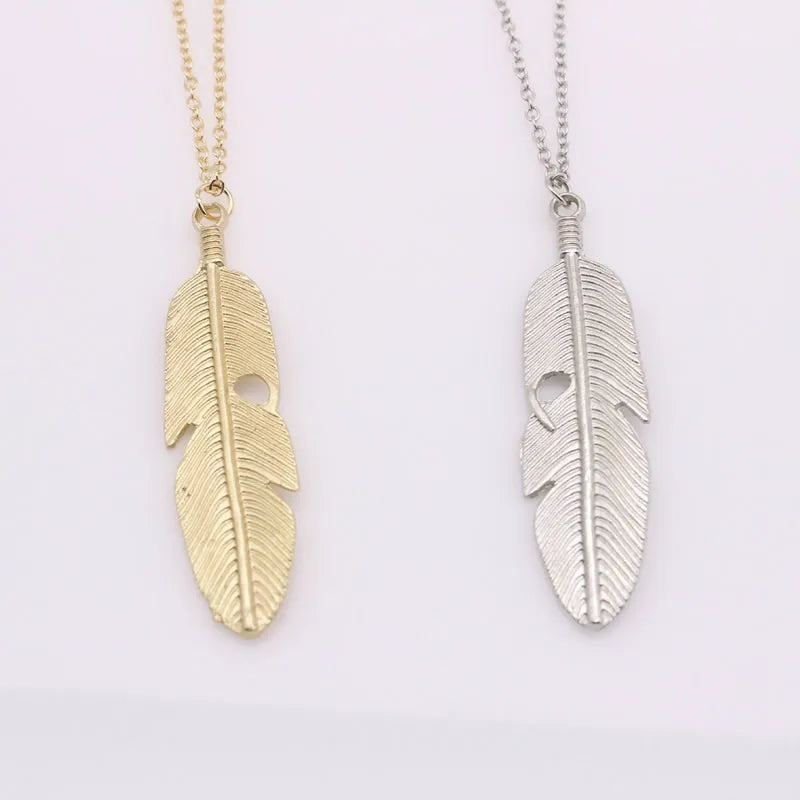 FBA Feather Leaf Choker Necklace | Women's Statement Jewelry