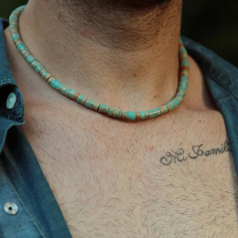 FBA Men's African Surfer Beaded Necklace | Boho Jewelry