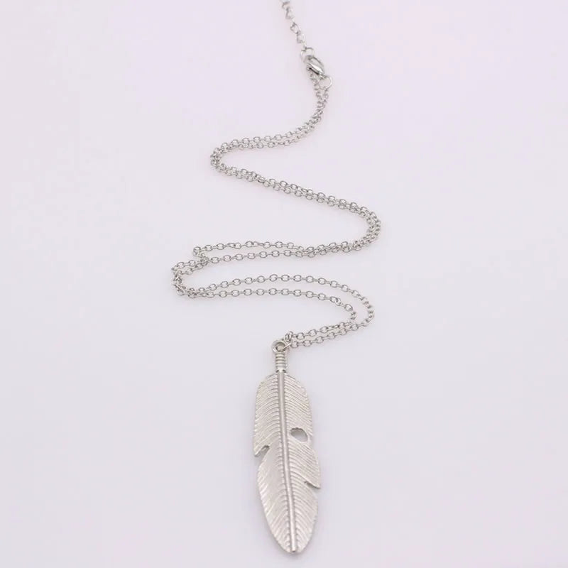 FBA Feather Leaf Choker Necklace | Women's Statement Jewelry