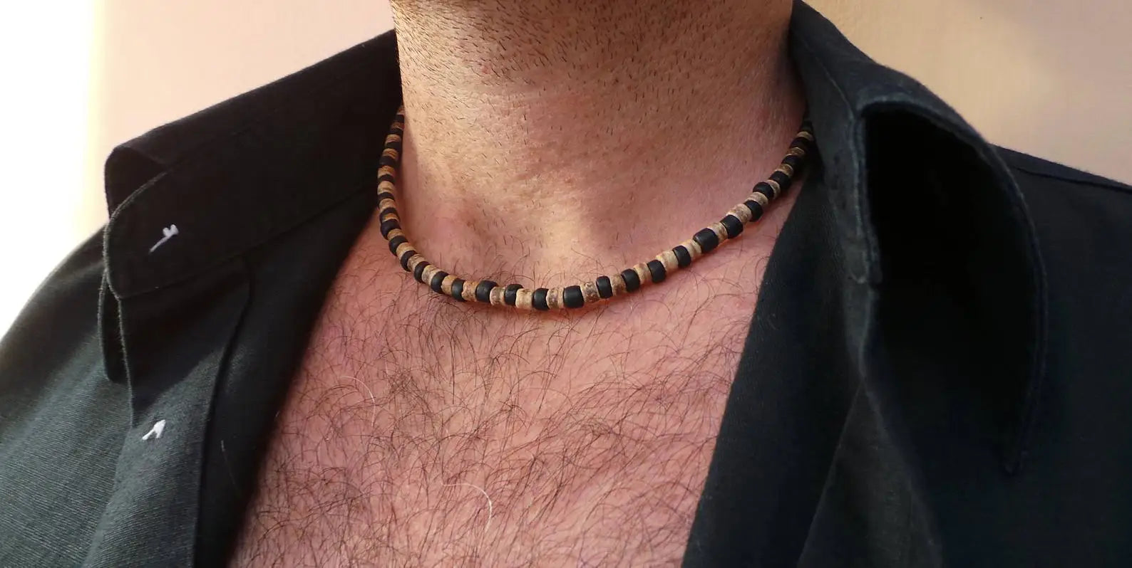 FBA Men's African Surfer Beaded Necklace | Boho Jewelry