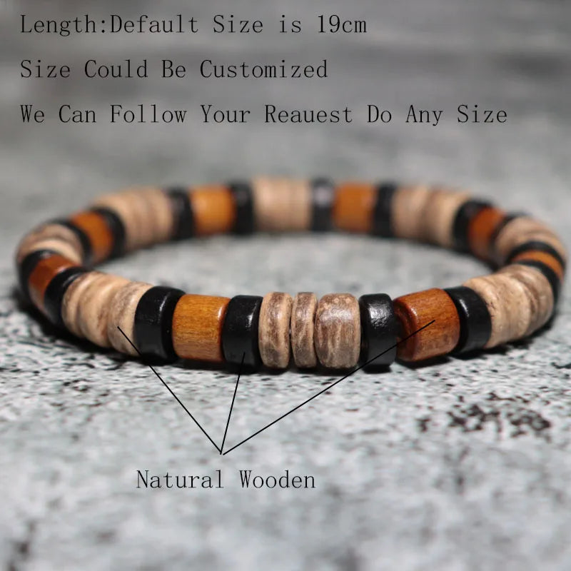 FBA Natural Coconut Bead Boho Bracelet | Howlite Stone Jewelry