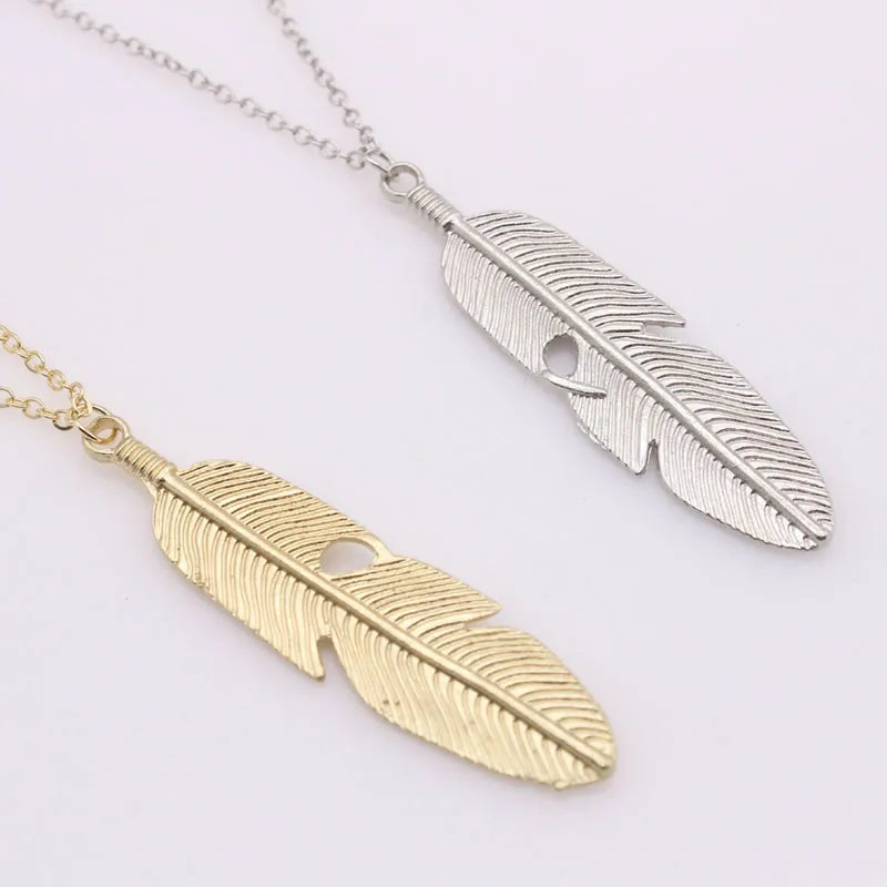 FBA Feather Leaf Choker Necklace | Women's Statement Jewelry