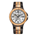 FBA Men's Skeleton Mechanical Wood Watch | Automatic Luxury Wooden Wristwatch