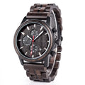 FBA Men's DODO DEER Chronograph Wood Watch | Stopwatch Date Quartz Wristwatch