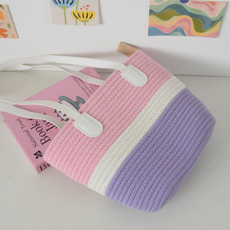 Women's Straw Shoulder Bag – Woven Tote & Crossbody Beach Handbag