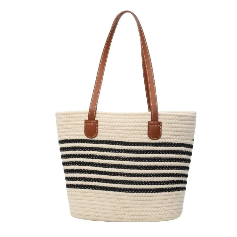 Women's Straw Shoulder Bag – Woven Tote & Crossbody Beach Handbag