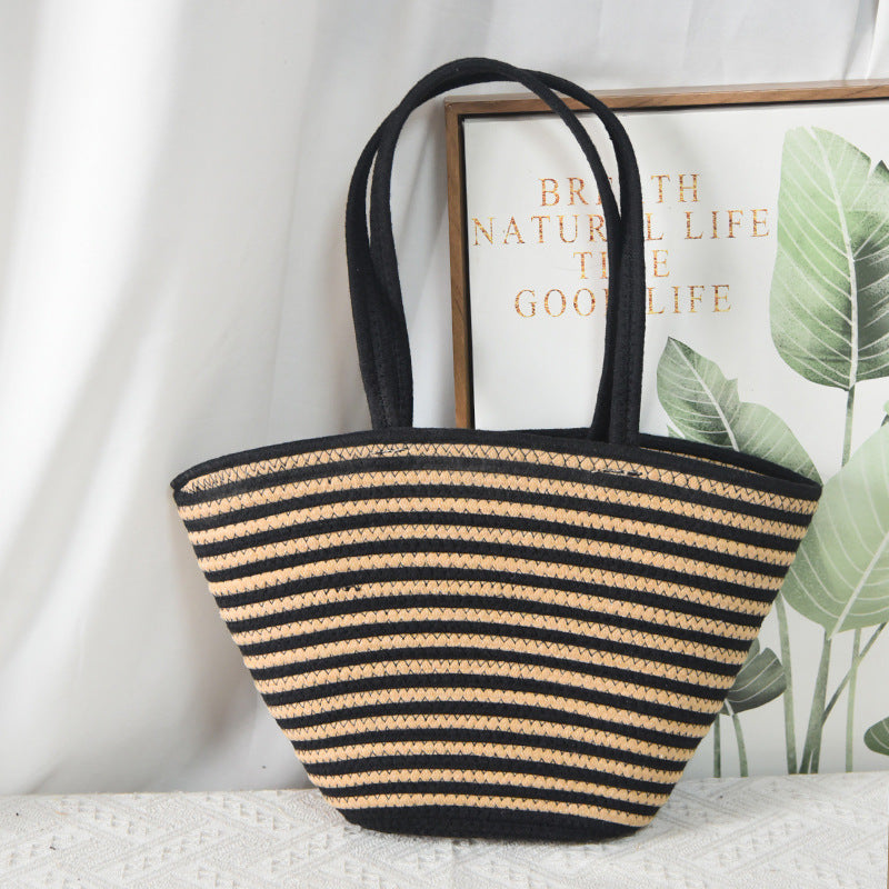 Women's Straw Shoulder Bag – Woven Tote & Crossbody Beach Handbag