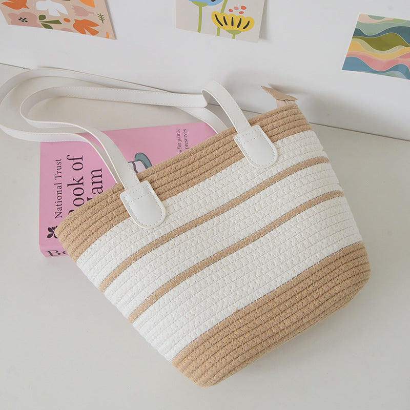 Women's Straw Shoulder Bag – Woven Tote & Crossbody Beach Handbag