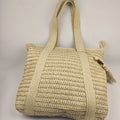 Mori Handmade Straw Woven Tote Bag for Women – Large Capacity Vacation Underarm Bag
