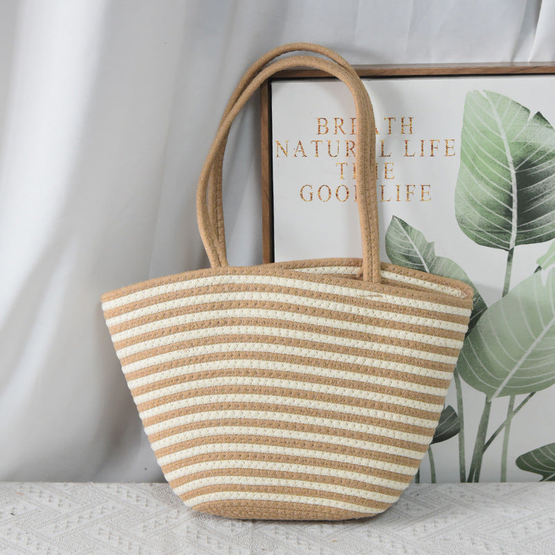 Women's Straw Shoulder Bag – Woven Tote & Crossbody Beach Handbag