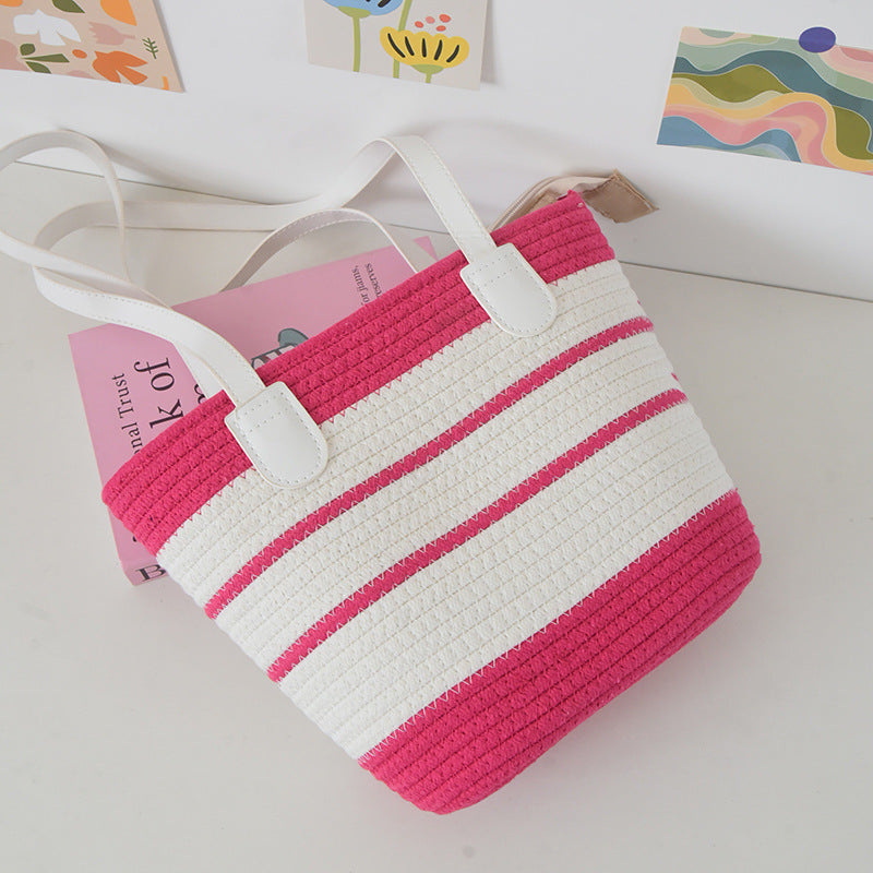 Women's Straw Shoulder Bag – Woven Tote & Crossbody Beach Handbag