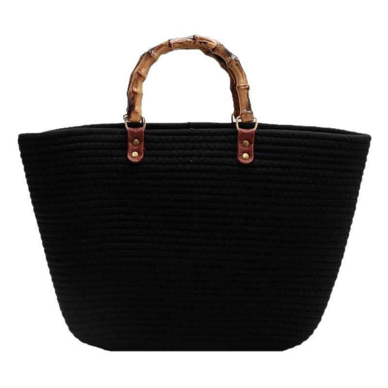 Simple Woven Straw Shoulder Tote Bag for Women – Large Capacity Versatile Underarm Handbag