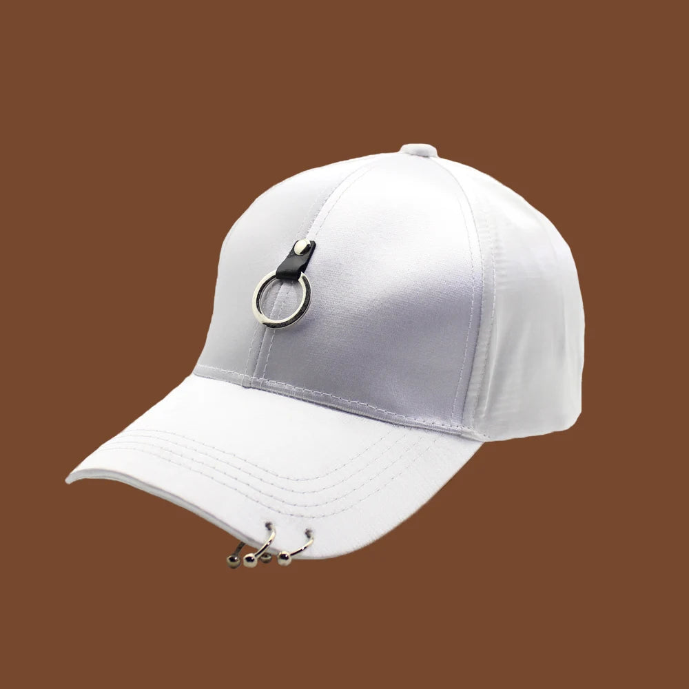 Hip Hop Snapback Cap with Ring Detail | FBA Vibes