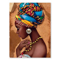 African Woman Canvas Painting | Black Women Wall Art Poster
