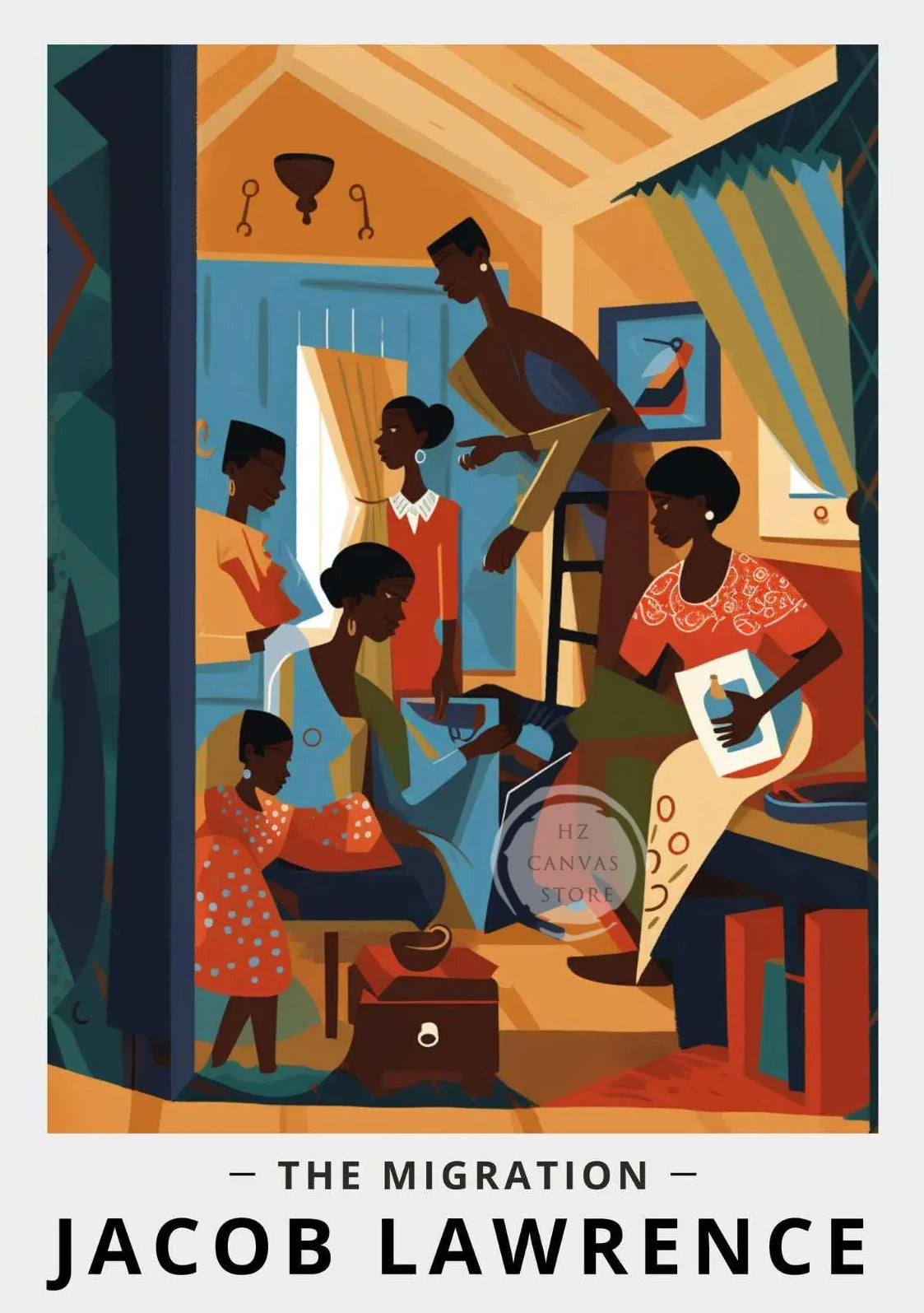 Jacob Lawrence "The Ball" Art Poster | Harlem Renaissance African American Wall Art Print