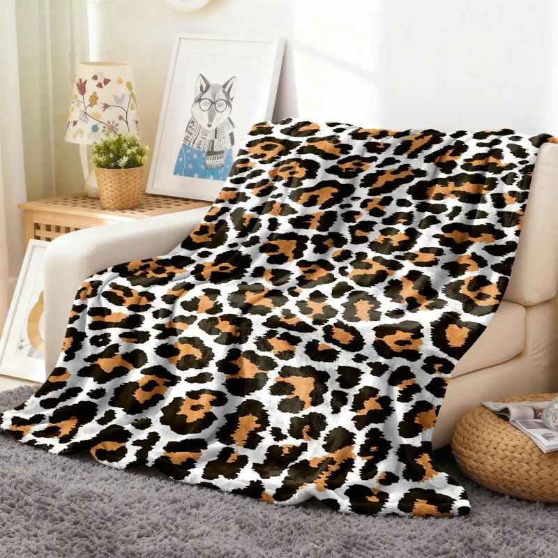 Animal Print Flannel Throw Blanket – 8 Colors | FBA Vibes