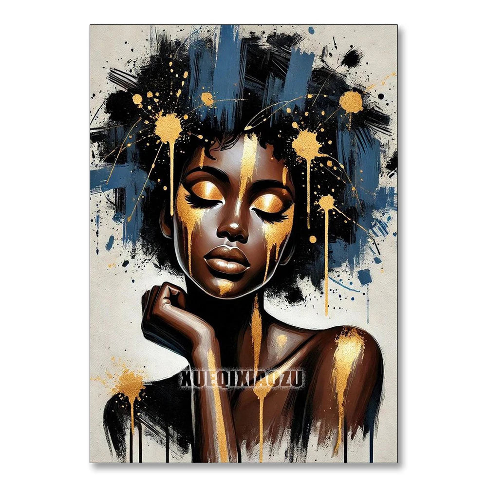 Abstract African Woman Diamond Painting Kit | Full Drill 5D DIY Mosaic Art