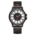FBA Men's Transparent Hollow Wood Watch | Vintage Quartz Wooden Wristwatch