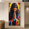 Jesus Prayer Abstract Canvas Print | Religious Wall Art | FBA Vibes