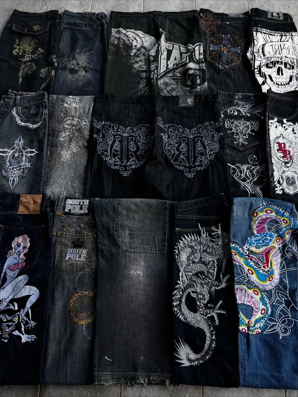 Men's Y2K Retro Oversized Print Wide-Leg Jeans – Hip Hop Gothic Harajuku Straight Denim Pants | S–XXL | FBA Vibes