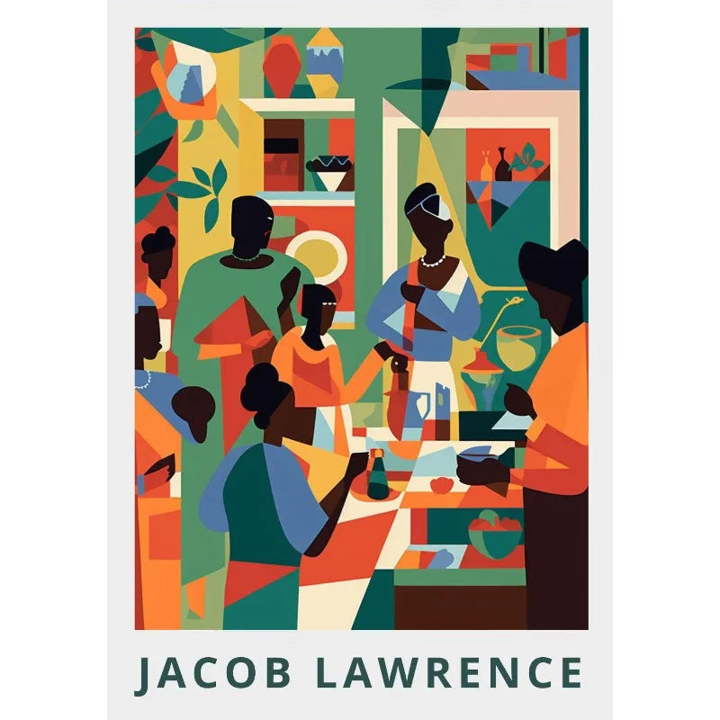 Jacob Lawrence Migration Canvas Print | African American Art Poster for Home Decor
