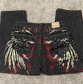 Women's Y2K Harajuku High Waist Wide-Leg Jeans – Retro Hip Hop Gothic Loose Denim Pants | 14 Colors | S–XXL | FBA Vibes